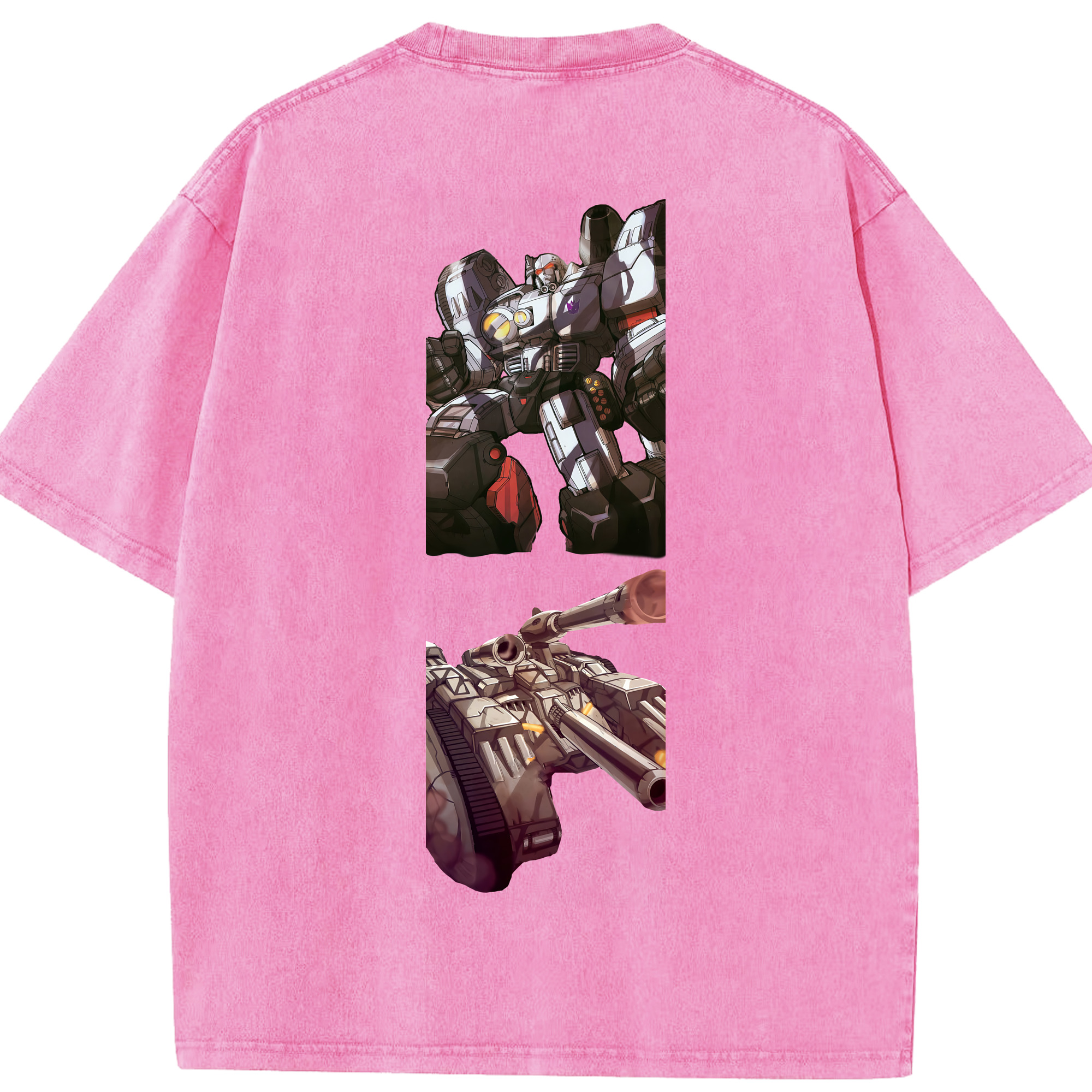 （画像用） Transformers トランスフォーマー 綿100% ヴィンテージ風 半袖Tシャツ（背面プリント）